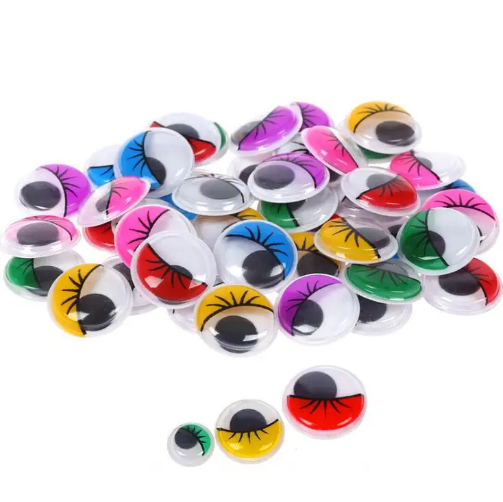 Colorful eyeball,Pastic eyelash wiggle eye,Doll eyes, Craft work, DIY crafts Kids diy in DIY