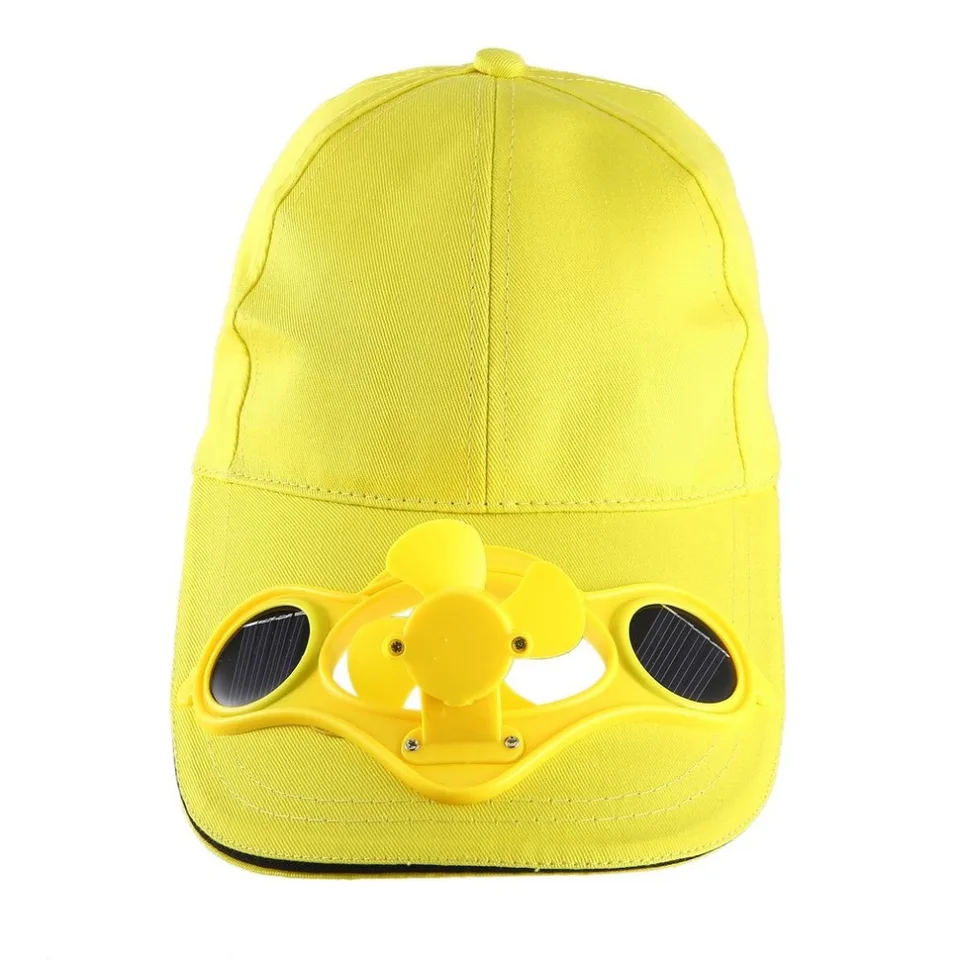 hat with fan solar