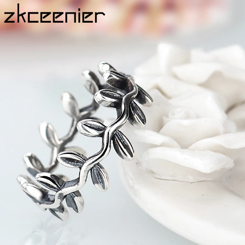 

2018 New Arrival Collection Authentic Laurel Wreath Laurel Leaves Brand Ring Plated Silver Weeding Rings for Woman Jewelry