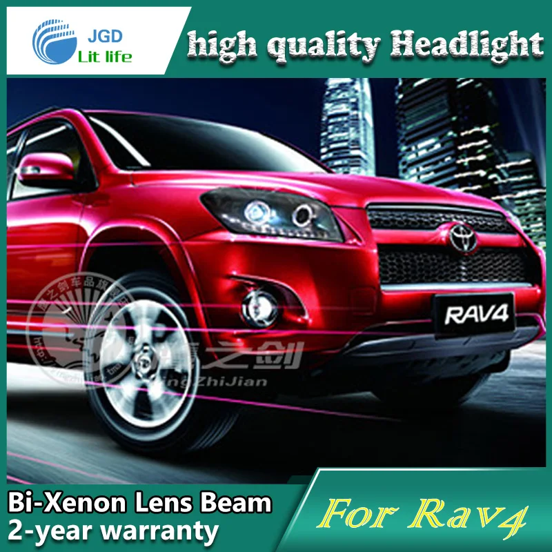

high quality Car Styling for Toyota RAV4 2009-2012 Headlights LED Headlight DRL Lens Double Beam HID Xenon Car Accessories