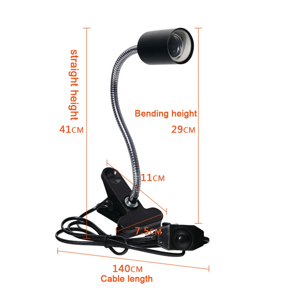 Billige UVA + UVB 3,0 Reptil lampe Set mit Clip auf Birne Lampe Halter Schildkröte Aalen UV Heizung Lampe Kit schildkröten Licht Eidechsen Beleuchtung