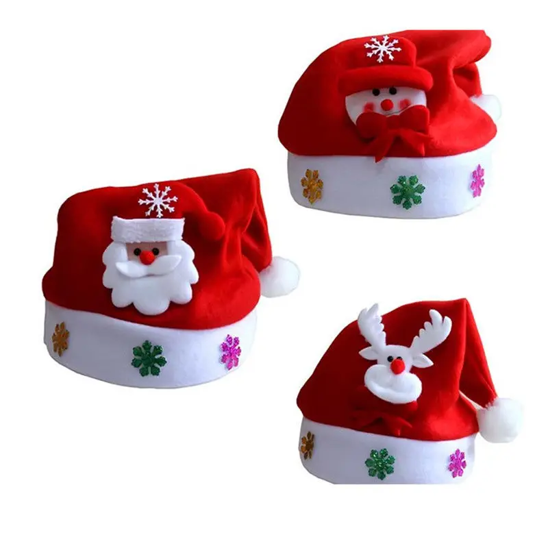 Рождественская Детская шапка Рождественская детская Рождественская шляпа Детская Санта Клаус Олень Снеговик вечерние Милая шапочка Свадебные украшения