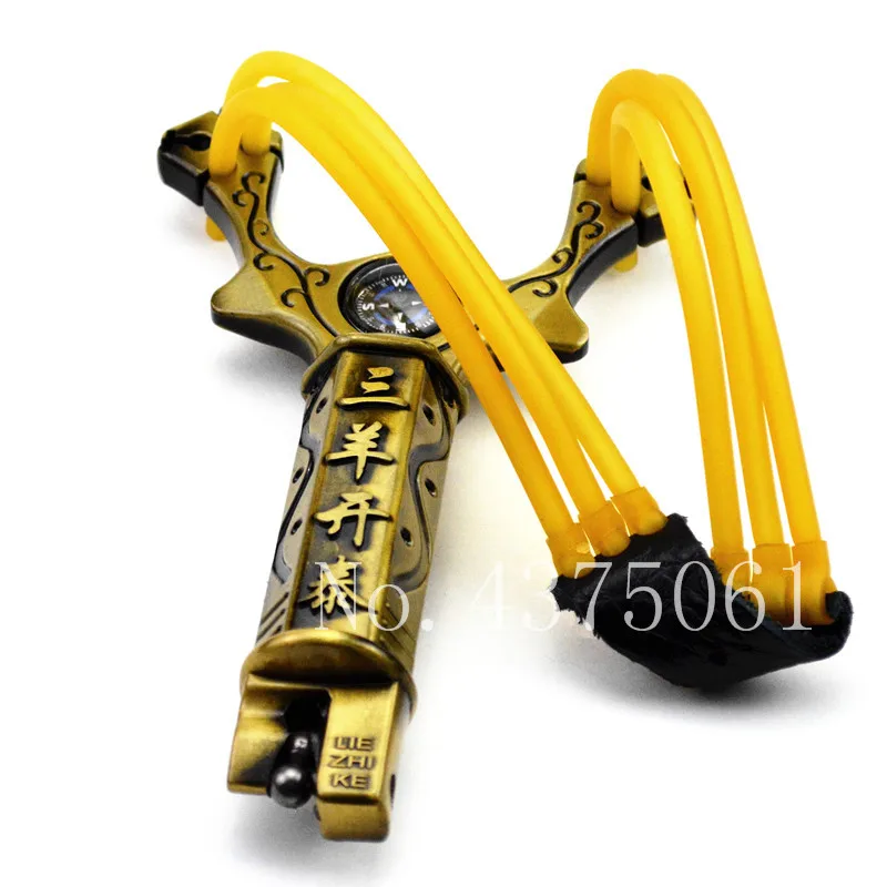 

Professional Slingshot Hunting Powerful Catapult Metal Hunter Aluminium Alloy Sling Shot with Powerful Rubber Band