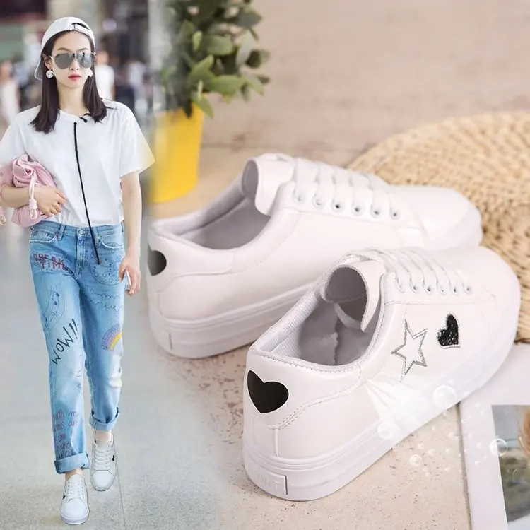 Blanches De Étudiants Femmes Décontracté bleu Chaussures Sauvage Simples Plates rouge Noir Printemps 2018 Coréens Nouveau pourpre pqwaxqtn8