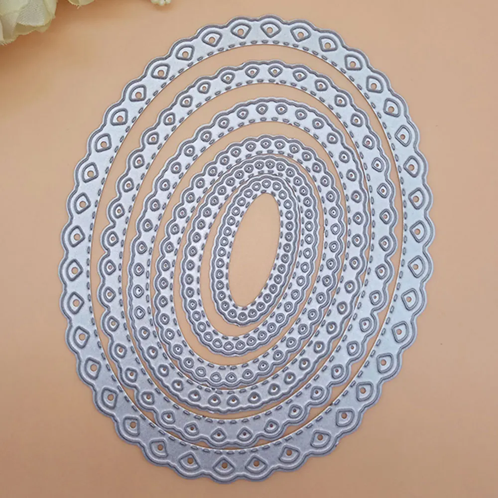 

Stitched Eyelet frame metal cutting dies cut die scrapbooking craft paper art stencil emboss template stencil 95x120mm