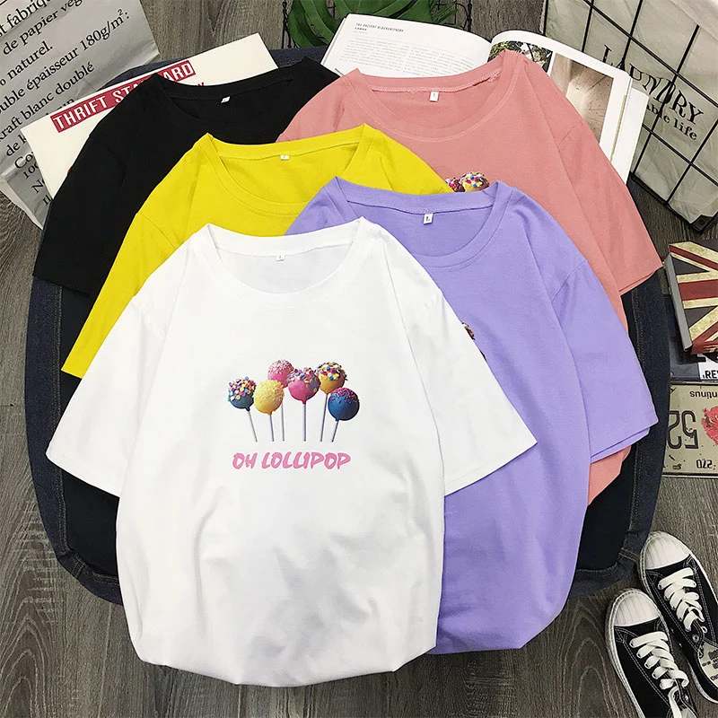

AOSSVIAO White Tshirt Women Tops Harajuku Plus Size Pink Black Summer Female T-shirt Women Tee Shirt Short Sleeve Fashion 2019