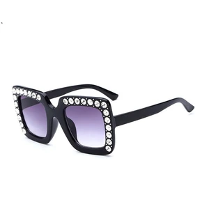 Gafas De Sol cuadradas para niños y niñas, lentes De Sol De lujo con diamantes De imitación, Okulary, femenino