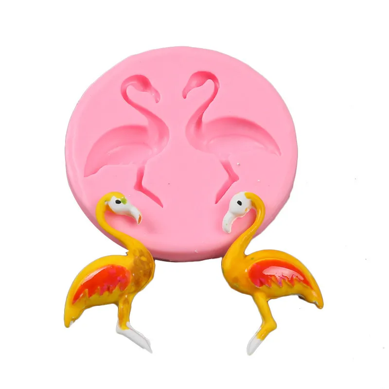 

TTLIFE Flamingos Silicone Mold Cupcake Fondant Cake Pastry Decorating Tools Jelly Candy Chocolate Gumpaste Kitchen Baking Mould