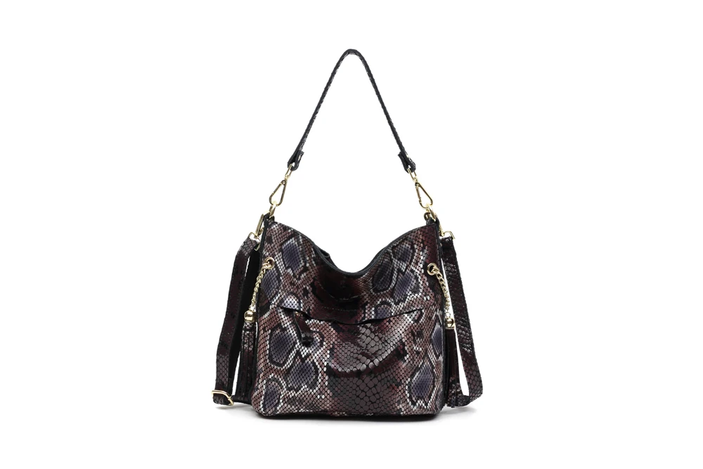 real couro senhora crossbody bolsas designer borlas