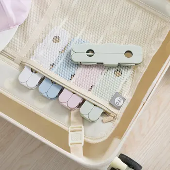 

5pcs Folding Clothes Hanger Portable Folding Hangers with 4 Clip Travel Home Foldable Hanger DC120