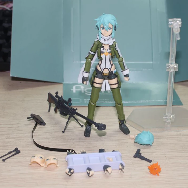 Apaffa 15 см эльф фехтовальщик Shino Kazuto Asuna фигурка игрушки Figma Sword Art Online Аниме ПВХ Коллекционная модель игрушки BN133