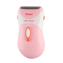 Kemei Новый моющиеся электрический эпилятор Перезаряжаемые для удаления волос режущего инструмента бритвенный станок для леди полного