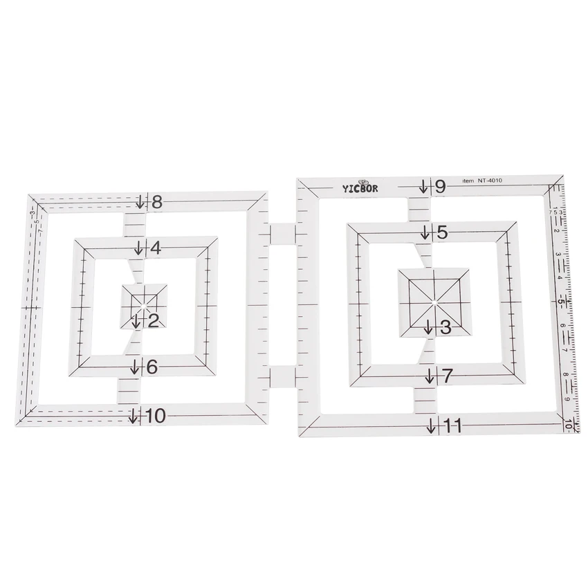 

DIY Tools Sewing Parts Ruler Patchwork Rules Quilting Rules Double-Square Ruler Twin Ruler(NT-4010)