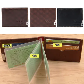 

THINKTHENDO Fashion Business Credit Card Holder Men Driving License ID Card Holder Case Bifold Purse 3 Color
