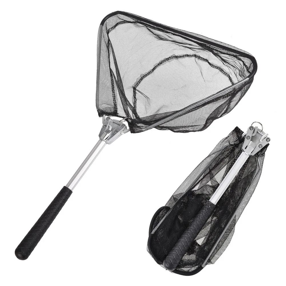 Collapsible Fishing Net Aluminum Alloy Nylon Mesh Foldable Fish Catching Landing Nets YS-BUY | Спорт и развлечения