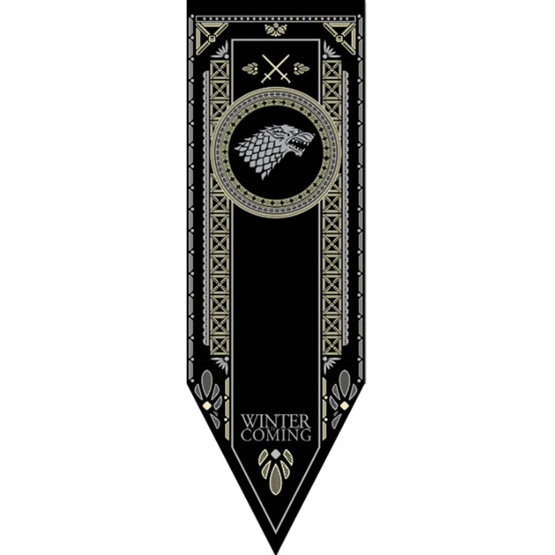 Флаг "Игра престолов" для семьи, домашний декор, волк, дракон, полиэстер, баннер, флаг Баратеон, Мартелл, Болтон, флаг 48*150 см