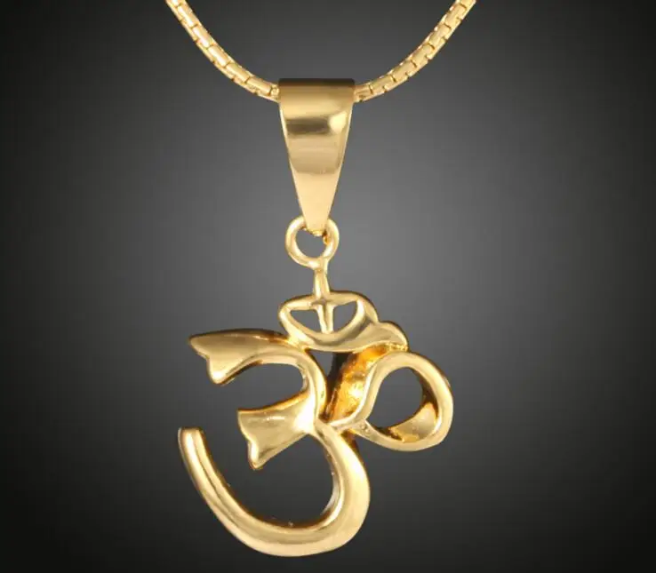 Fashion Gold Color Muslims Allah OHM Hindu Buddhist AUM OM ...