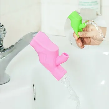 

Silicone Two outlets Sink Faucet Extender for Kids Children Washing Hand Water Guide Device water saving tap nozzle