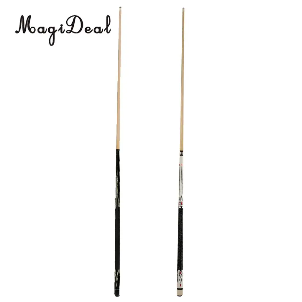 

MagiDeal Dekuxe 2-Piece Maple Wooden Pool Billiard Cue 19 -20 Oz 12.75mm Tip Black / White