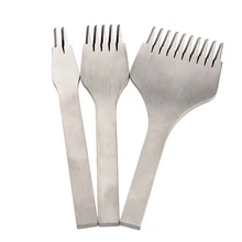 3,85 мм из нержавеющей стали Зубило плоское кожаное ремесло Инструменты Дырокол комплект «умелые руки» инструмент 2 зубец/5 зубец/10 зубец SKD88