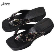 Новинка года; женские Вьетнамки; шлепанцы; летние деревянные сандалии для девочек; женские сабо с цветочным принтом; женская обувь для костюмированной вечеринки в японском стиле аниме