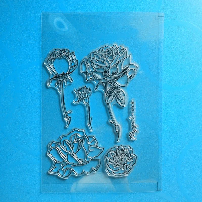 

YLCS199 Flower Silicone Clear Stamps For Scrapbook DIY Album Paper Cards Decoration Embossing Folder Craft Rubber Stamp 11*14cm