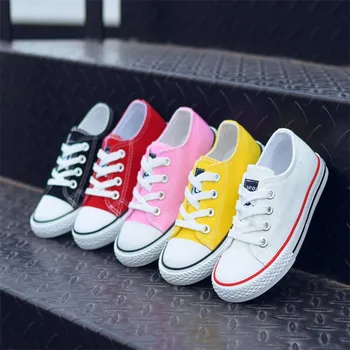 

Kids Shoes for Girl Children Canvas Shoes Boys Sneakers 2019Spring Autumn Girls Shoes White Short Solid Fashion Children Shoes