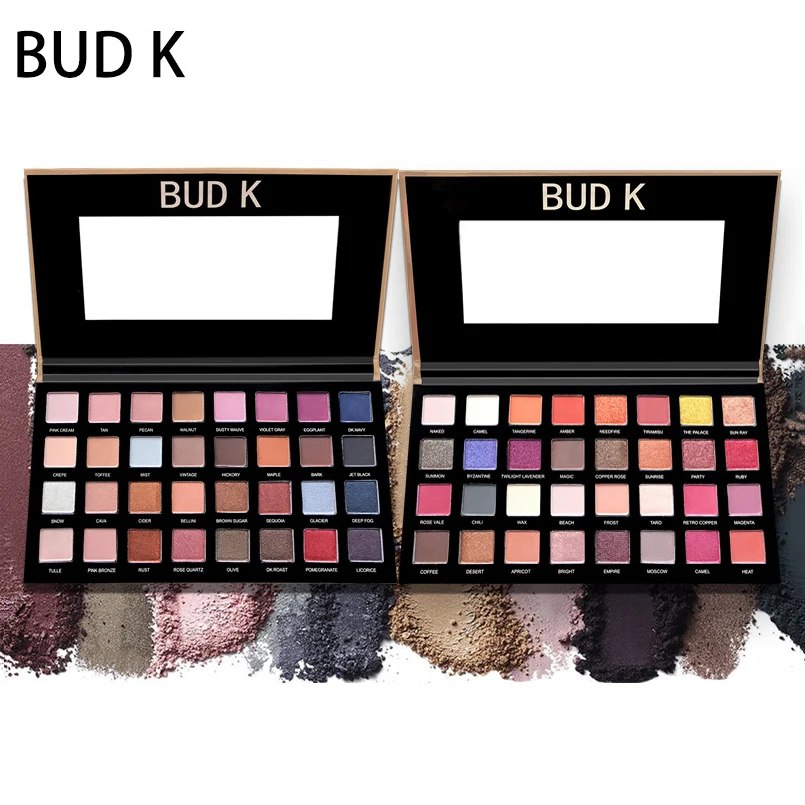

BUD K Brand 2018 New Sexy 32 Color Eyeshadow Palette Glitter Matter Eye Shadow Makeup Long Lasting Tint Waterproof Eyeshadow Pro