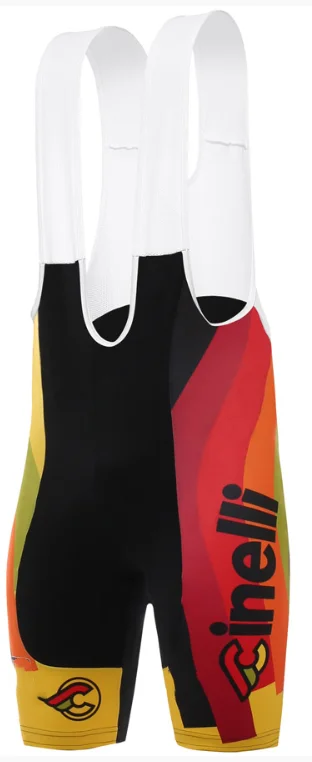 Cinelli летний мужской короткий рукав Велоспорт Джерси нагрудник шорты рубашка комплект одежды MTB велосипед ropa ciclismo дышащая одежда для велосипедистов - Цвет: only bib shorts