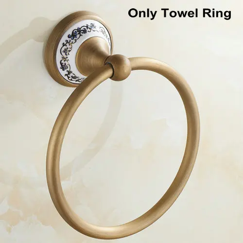 Accesorios de baño Base de porcelana de cobre cepillado antiguo estante