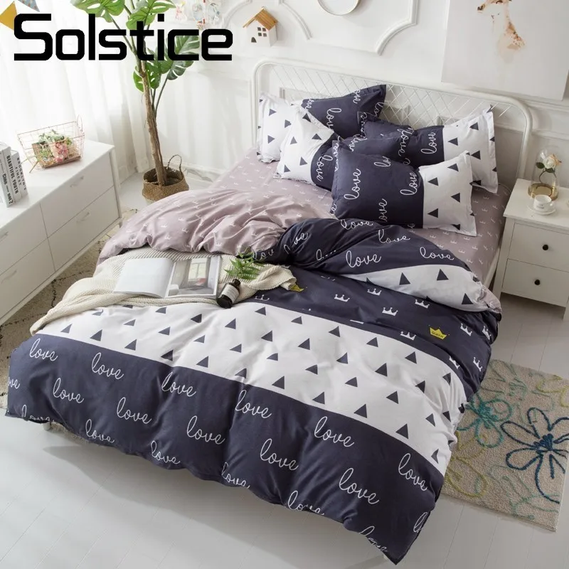 Black Orange And White 4 Piece Bedding Set Bedspread For Childrens