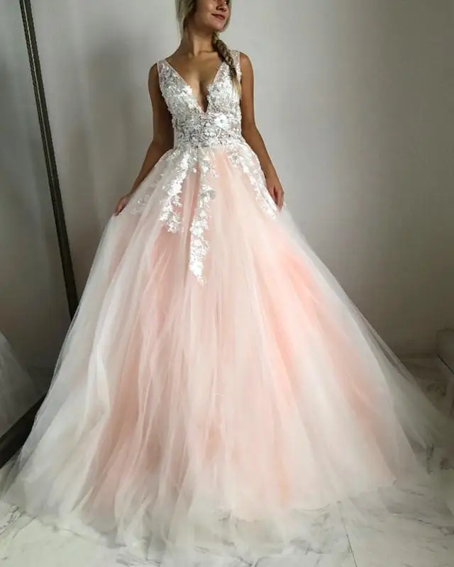 Недорогие пышные бальные платья Quinceanera с открытой спиной бальное платье V