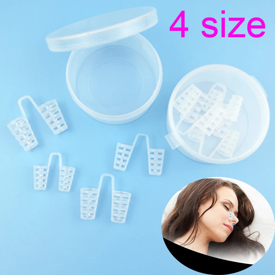 4Pcs/Set Newest Anti Snoring Breathe Easy Sleep Nose Clip Snore Stopper Aid Nasal Dilators Device Congestion Aid No Strips Cones 4Pcs/Set Newest Anti Snoring Breathe Easy Sleep Nose Clip Snore Stopper Aid Nasal Dilators Device Congestion Aid No Strips Cones