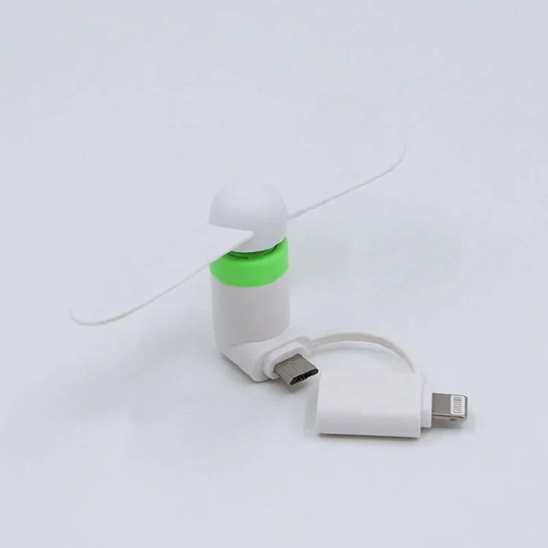 100 tested Mini 2 in 1 Portable Micro font b USB b font Fan For iPhone