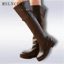 Plus size 34-43 women boots high quality Russia knee warm thick fur snow boots patent leather winter shoes Over-the-Knee boots цена Plus size 34-43 women boots high quality Russia knee warm thick fur snow boots patent leather winter shoes Over-the-Knee boots цены онлайн