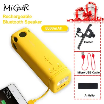 

I2 Portable 8000mAh Power Bank Outdoor Camping Cycling Sports Waterproof Multi-function Subwoofer LED Torch Bluetooth Speaker