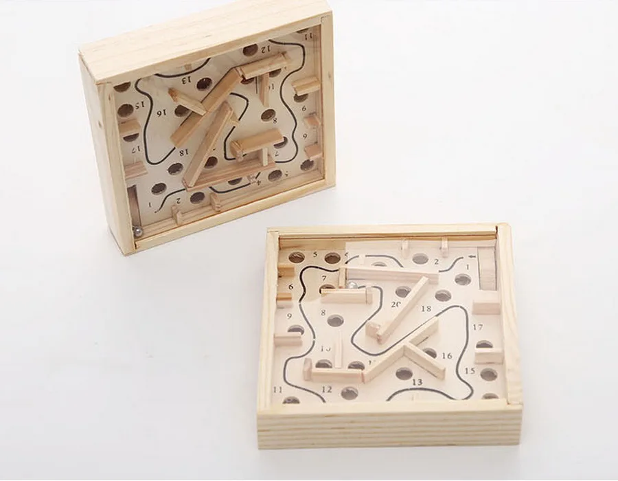 Best DHL 500pcs Children Logic Balance Education Wooden Math Block Toy Creative Intellectual Maze Beads Board Kids Educational Toys 3