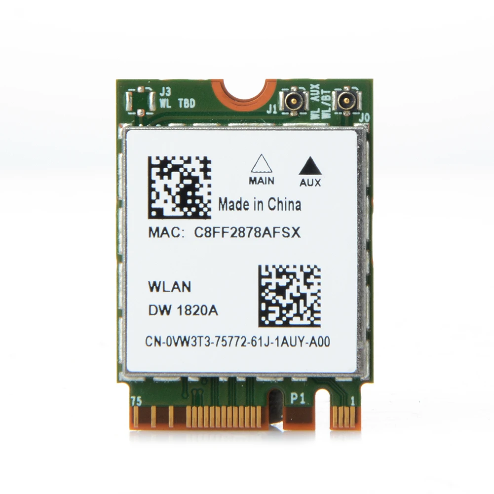 

BCM94350ZAE DW1820A Wireless Card 867Mbps 802.11ac Bluetooth 4.1 867Mbps NGF M.2 Wireless Card
