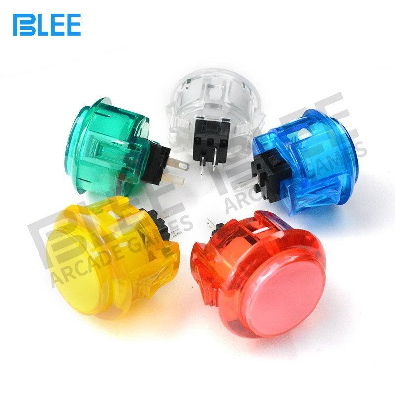 

12pcs/lot TAIWA 30mm Arcade transparent push button switch Start button Copy Sanwa OBSF-30 button replacement red/yellow/blue