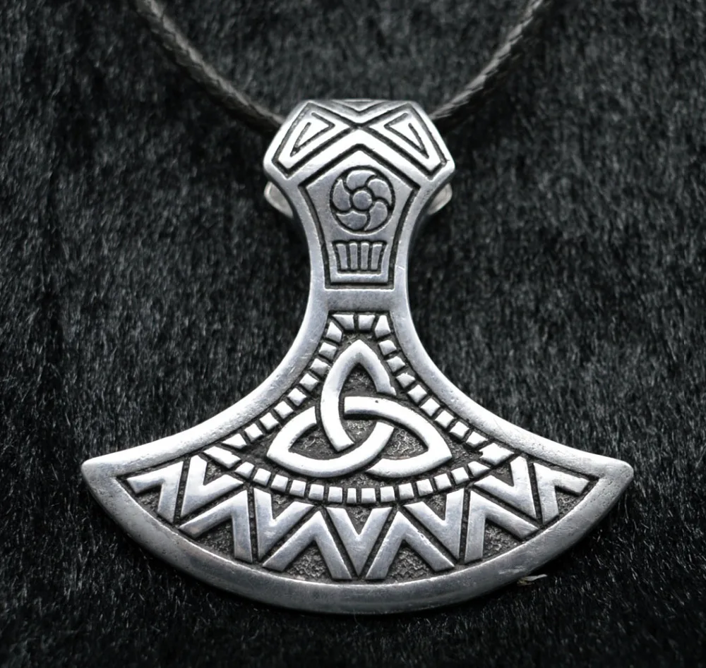 

10pcs Nordic Viking Pendant Celtics Necklace Viking Axe Talisman Necklace Jewelry XL-160