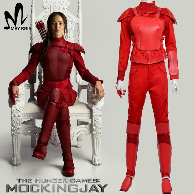 Hunger Games 3 Katniss Everdeen Cosplay Costume Red Leather Katniss hunger-games-3-katniss-everdeen-cosplay-costume-red-leather-katniss