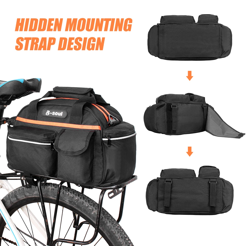 Clearance B-SOUL 15L Bike Rear Seat Bag Rack Trunk Basket Pannier Bag Cycling Luggage Storage Case Shoulder Handbag 24 Clearance B-SOUL 15L Bike Rear Seat Bag Rack Trunk Basket Pannier Bag Cycling Luggage Storage Case Shoulder Handbag 24