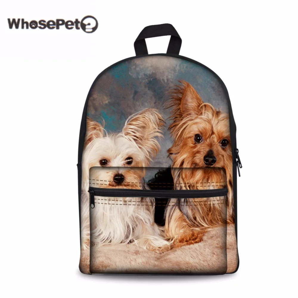 

WHOSEPET Pet Dog Schoolbag For Teenager Boys Girls West highland white terrier Printing Shoulder Book Bag Wholesale Backpacks