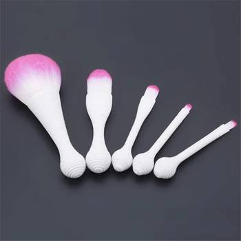 

5PCS/Set Mini Makeup Brushes Cosmetic Power Foundation Concealer Eyes Shadow Make Up Brush Tool Kit Red