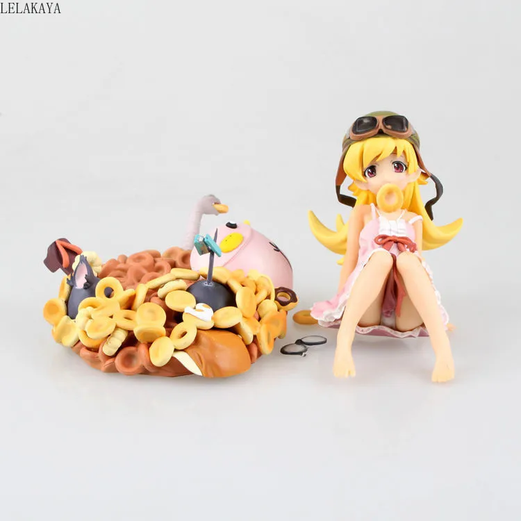 

1/8 Scale Painted Monogatari Nisemonogatari Oshino Shinobu Doughnut Ver Model PVC Decoration Collectible Dropshipping Doll 15cm