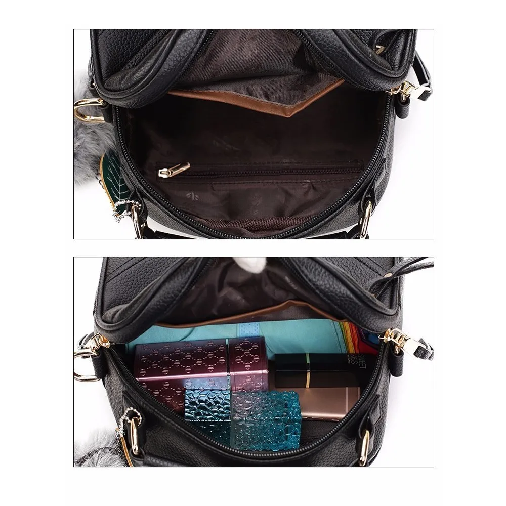 Herald Модные Качественные кожаные женские сумки с верхней ручкой, Маленькая женская сумка через плечо, сумка через плечо с помпонами, милые сумки-мессенджеры