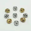 10pcs/lot Metal Charms DIY Antique Sliver Gold Color Tibetan lion Head Beads Spacer Beads For Jewelry Making 11x12mm ► Photo 1/5
