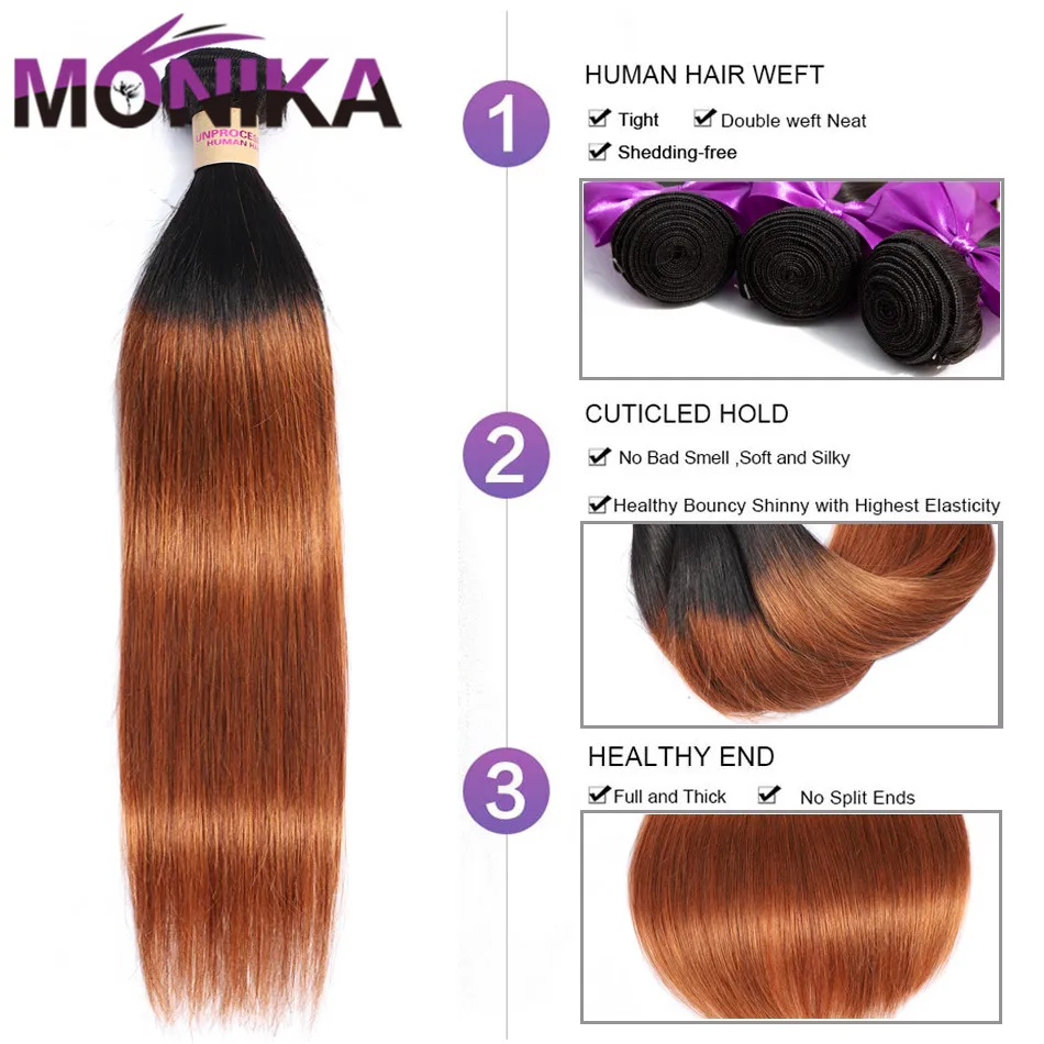 Monika pelo Pre-de Color Ombre teje cabello indio Ombre paquetes de la armadura recta del pelo humano 3/4 paquetes de Color 1B/ 27/30/99J no Remy Monika pelo Pre-de Color Ombre teje cabello indio Ombre paquetes de la armadura recta del pelo humano 3/4 paquetes de Color 1B/ 27/30/99J no Remy