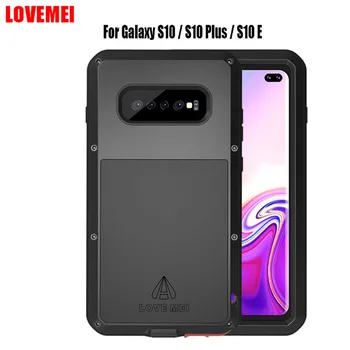 

Love Mei Heavy Duty Aluminum Metal + Tempered Glass film Drop Waterproof case for Samsung Galaxy Note 10 S10 Plus S10E S102