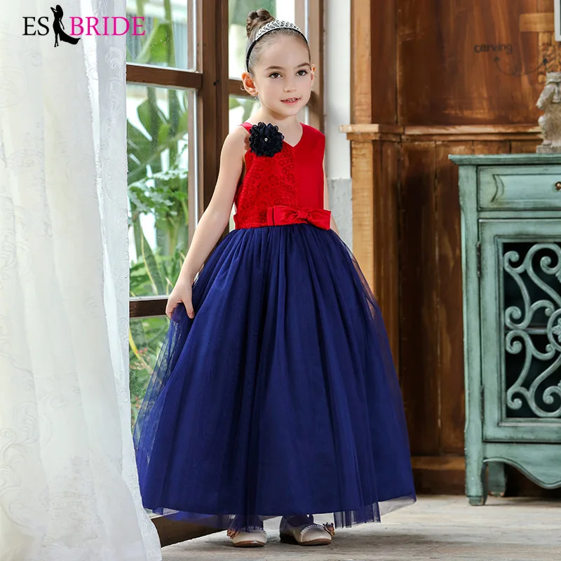 

Gorgeous Baby Girls Princess Sleeveless Party Dress Baby Girl Formal Dress Women Elegant Long Flower Girl Dresses ES1721